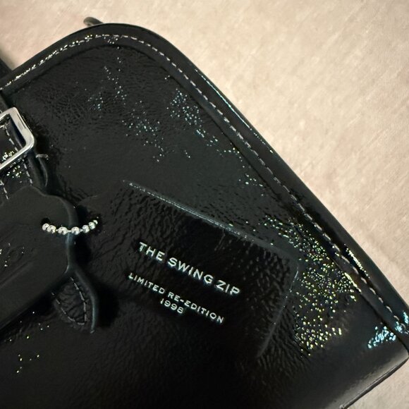 Coach Patent Leather Swing Zip Bag - Picture 4 of 10